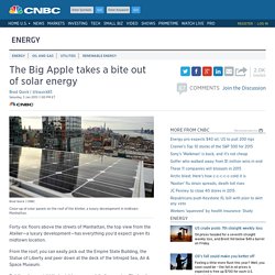 The Big Apple takes a bite out of solar energy