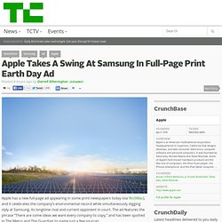 Apple Takes A Swing At Samsung In Full-Page Print Earth Day Ad