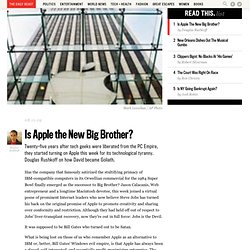 Is Apple the New Big Brother? - Page 1