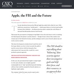 Apple, the FBI and the Future