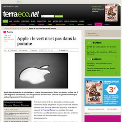 Apple : le vert n'est pas dans la pomme