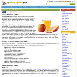 Apple Cider Vinegar Health Benefits