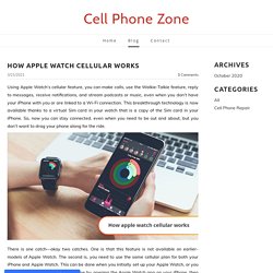 How Apple Watch Cellular Works - Cell Phone Zone
