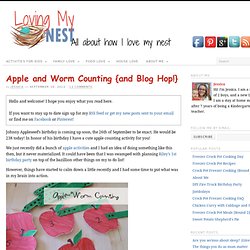 Apple and Worm Counting {and Blog Hop!} - Loving My Nest