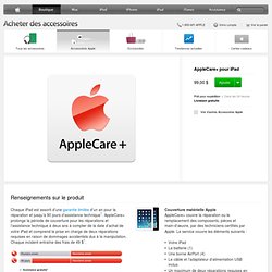 Care+ pour iPad - Apple Store (Canada français)