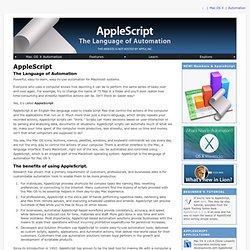 AppleScript: The Language of Automation