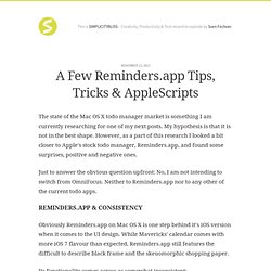 A Few Reminders.app Tips, Tricks & AppleScripts