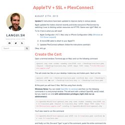 AppleTV + SSL + PlexConnect