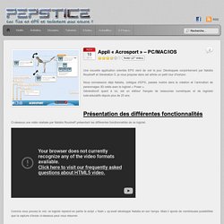 Appli « Acrosport » – PC/MAC/iOS