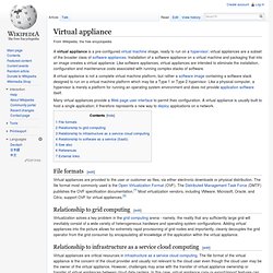 Virtual appliance