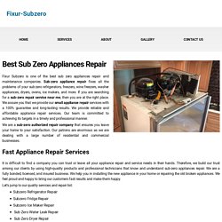 Sub Zero High End Appliance Repair