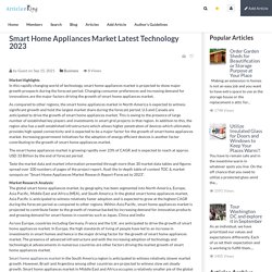 Smart Home Appliances Market Latest Technology 2023 Articles King