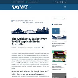 The Quickest & Easiest Way To GST applicability in Australia