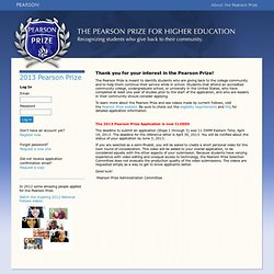 Applicant Portal > Pearson Foundation