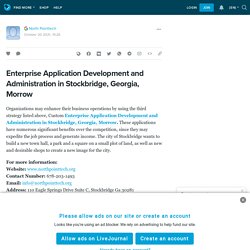 Enterprise Application Development and Administration in Stockbridge, Georgia, Morrow : ext_5857728 — LiveJournal