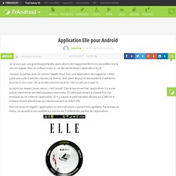 Application Elle pour Android « FrAndroid Communauté Android