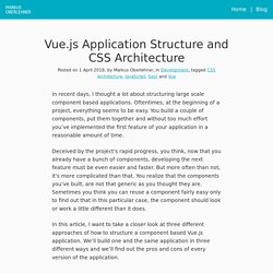 Vue.js Application Structure and CSS Architecture - Markus Oberlehner