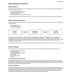 Mobile Application Architecture Whitepaper