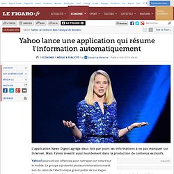Yahoo lance une application qui résume l'information automatiquement