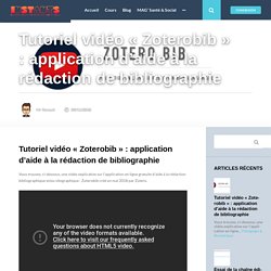 Tutoriel vidéo "Zoterobib" : application d'aide à la rédaction de bibliographie