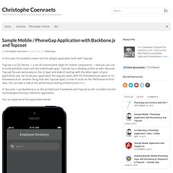 Sample Mobile / PhoneGap Application with Backbone.js and Topcoat
