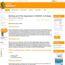 Building an N-Tier Application in VB.NET, in 8 Steps