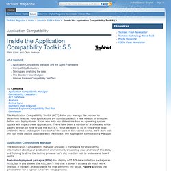 Inside the Application Compatibility Toolkit (ACT) 5.5