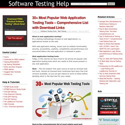 30+ Most Popular Web Application Testing Tools – Comprehensive List with Download Links