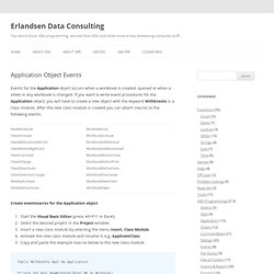 Erlandsen Data Consulting » Blog Archive » Application Object Events