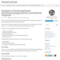 Sociogram: A Sample Application demonstrating AngularJS/Ionic and Facebook Integration