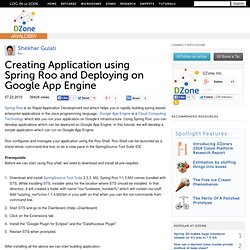 Creating Application using Spring Roo and Deploying on Google App Engine