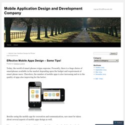 Mobile Application Design and Development Company