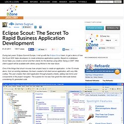 Eclipse Scout: The Secret To Rapid Business Application Development