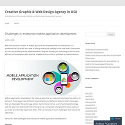 Challenges in enterprise mobile application development