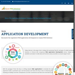 Web Application Development Company In Chennai