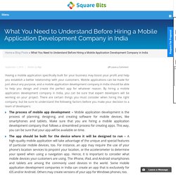 What You Need to Understand Before Hiring a Mobile Application Development Company in India