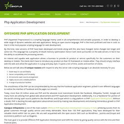 Offshore PHP Application Development by Canopus Infosystems
