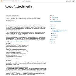 About Atstechmedia: Feature-rich, Future-ready iPhone Application Development