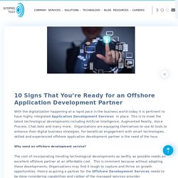 10 Signs That You're Ready for an Offshore Application Development Partner