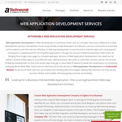 Web Application Development Services, Web App Development Company
