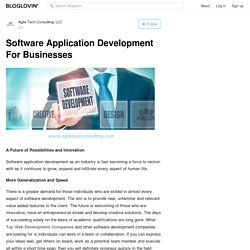 Software Application Development For Businesses