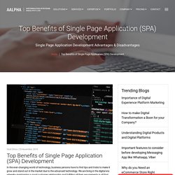 Top Benefits of Single Page Application (SPA) Development