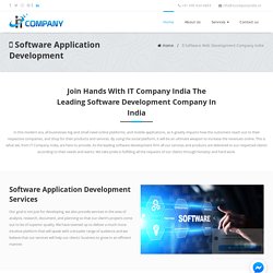 Software Application Development Company - IT Company India