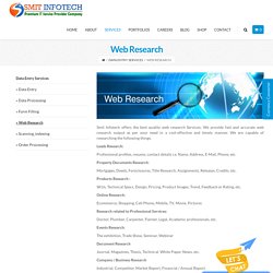 Web Research – Website & Application development