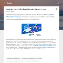 Your engine of growth: Mendix application development Germany