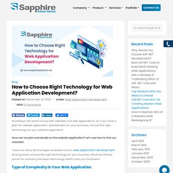 How to Choose Right Technology for Web Application Development?