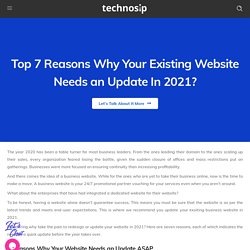 Top 7 Reasons Why Your Existing Website Needs an Update In 2021?