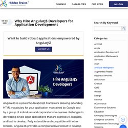 Why Hire AngularJS Developers for Application Development