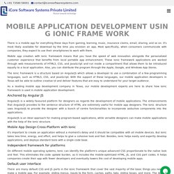 Mobile Application Development Using Ionic Framework