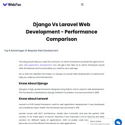 Django Vs Laravel Web Application Development - Performance Comparison